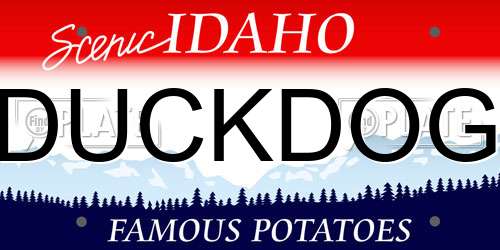 DUCKDOG Idaho License Plate
