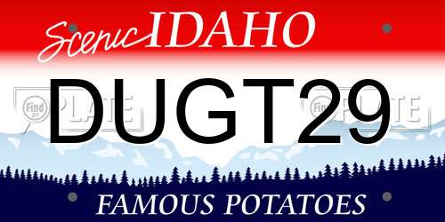 DUGT29 Idaho License Plate