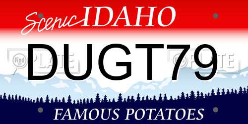 DUGT79 Idaho License Plate
