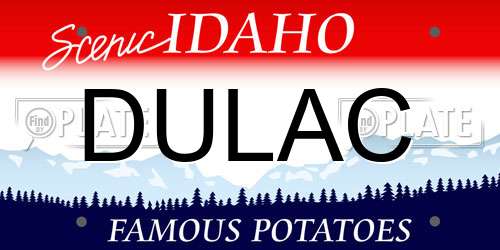 DULAC Idaho License Plate