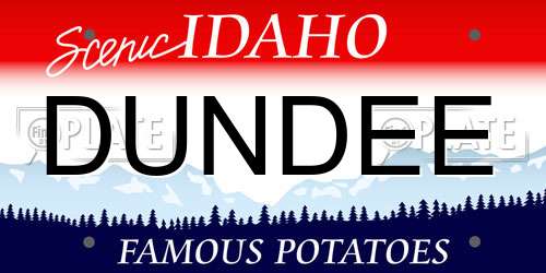 DUNDEE Idaho License Plate