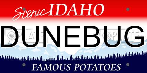 DUNEBUG Idaho License Plate
