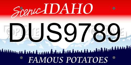 DUS9789 Idaho License Plate