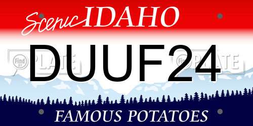DUUF24 Idaho License Plate