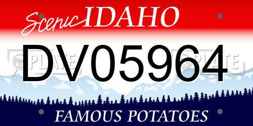 DV05964 Idaho License Plate
