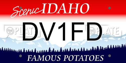 DV1FD Idaho License Plate