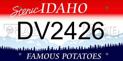DV2426 Idaho License Plate