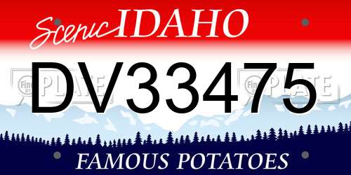 DV33475 Idaho License Plate