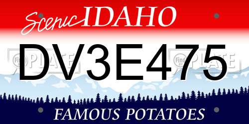 DV3E475 Idaho License Plate