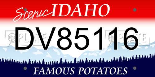 DV85116 Idaho License Plate