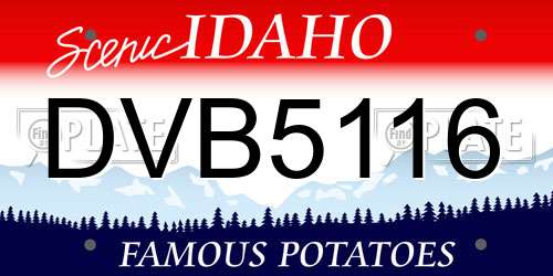 DVB5116 Idaho License Plate