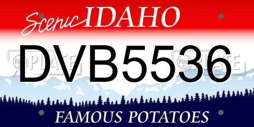 DVB5536 Idaho License Plate
