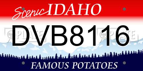 DVB8116 Idaho License Plate