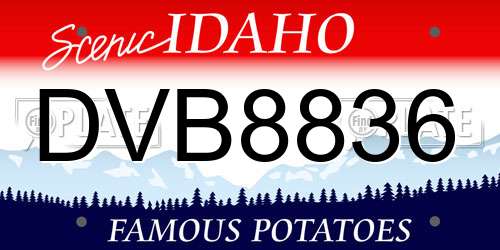 DVB8836 Idaho License Plate