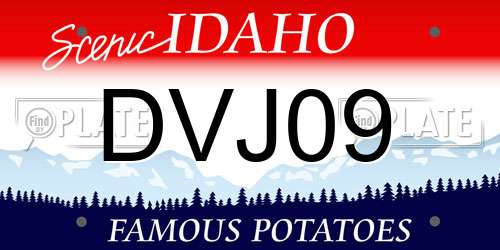 DVJ09 Idaho License Plate