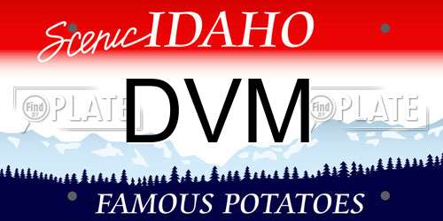DVM Idaho License Plate