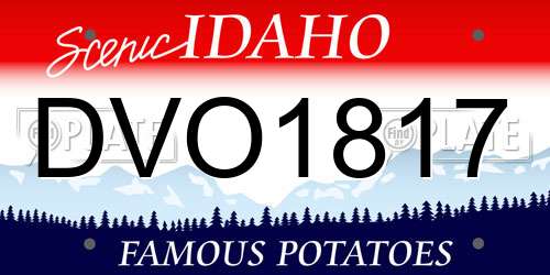 DVO1817 Idaho License Plate