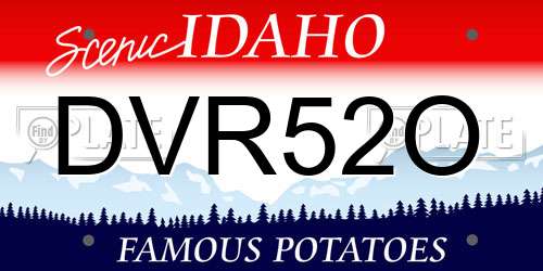 DVR52O Idaho License Plate