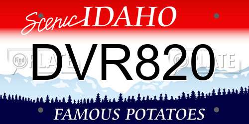 DVR820 Idaho License Plate