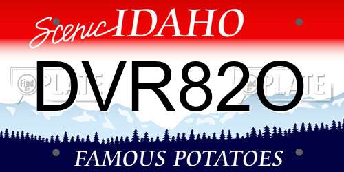 DVR82O Idaho License Plate