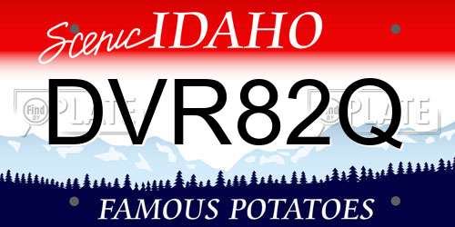 DVR82Q Idaho License Plate