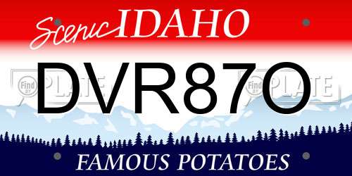 DVR87O Idaho License Plate