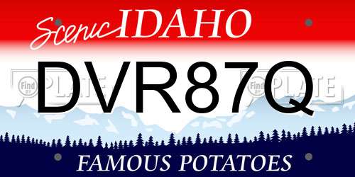 DVR87Q Idaho License Plate