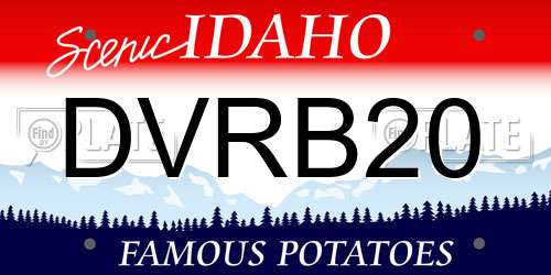 DVRB20 Idaho License Plate