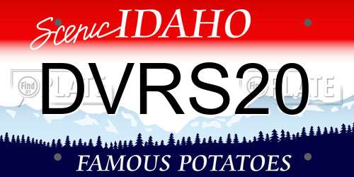 DVRS20 Idaho License Plate
