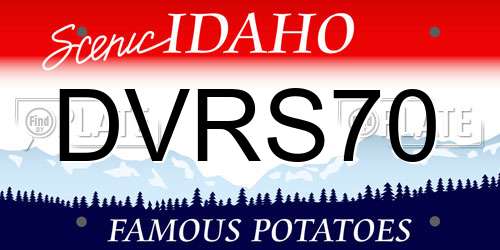 DVRS70 Idaho License Plate
