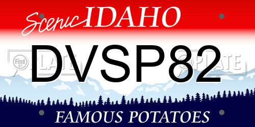 DVSP82 Idaho License Plate