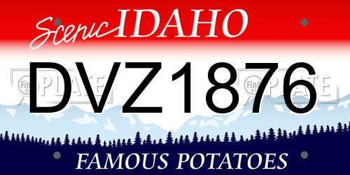 DVZ1876 Idaho License Plate