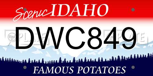 DWC849 Idaho License Plate