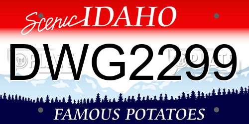 DWG2299 Idaho License Plate