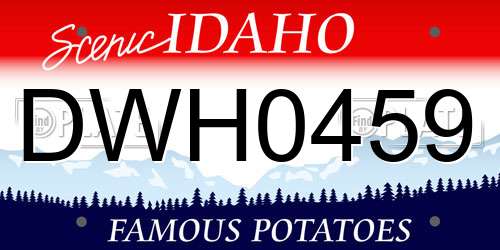 DWH0459 Idaho License Plate