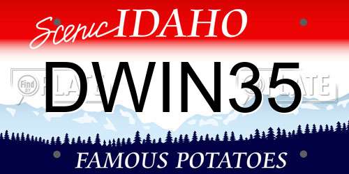 DWIN35 Idaho License Plate