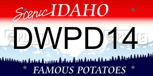 DWPD14 Idaho License Plate