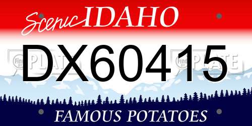 DX60415 Idaho License Plate