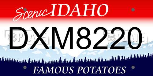 DXM8220 Idaho License Plate