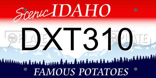 DXT310 Idaho License Plate