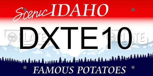DXTE10 Idaho License Plate