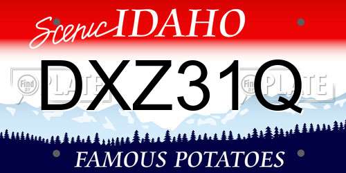 DXZ31Q Idaho License Plate