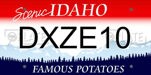 DXZE10 Idaho License Plate