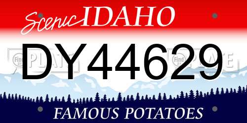 DY44629 Idaho License Plate