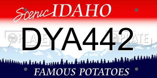 DYA442 Idaho License Plate