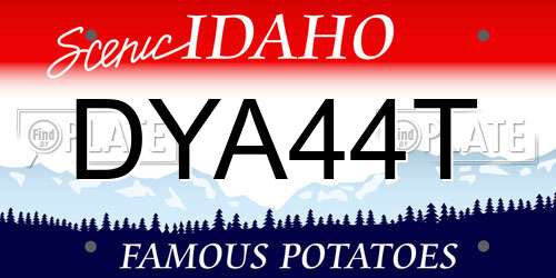 DYA44T Idaho License Plate