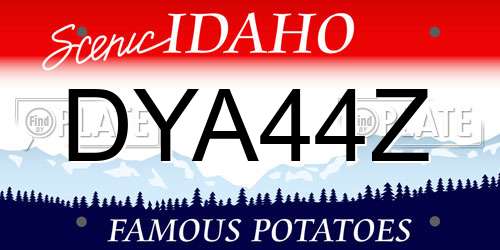 DYA44Z Idaho License Plate