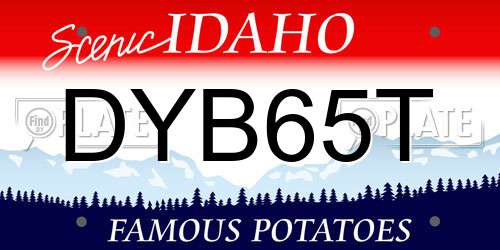 DYB65T Idaho License Plate