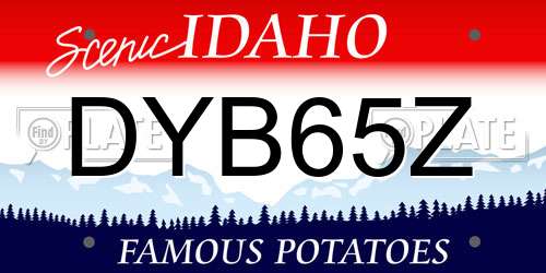 DYB65Z Idaho License Plate