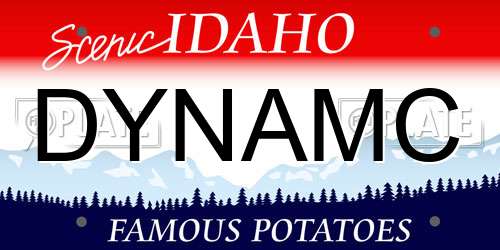 DYNAMC Idaho License Plate